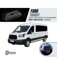 Ford Transit Krom Ön Panjur + Çerçeve 7 Parça 2013-2019 Paslanmaz Çelik