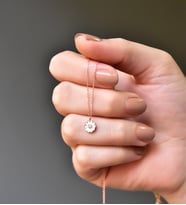 Papatya Silver Kadın Taşlı Papatya Model Rose Kaplama 925 Ayar Gümüş Kolye