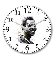 Pele Duvar Saati Bombeli Gercek Cam
