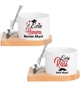 Evin Reisi Evin Hanımı 2 Li Nescafe Fincan Seti