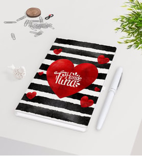 BK Gift Kişiye Özel Sevgililer Günü Beyaz Defter Kalem Seti-137