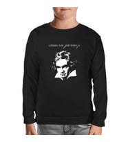 Ludwig van Beethoven Siyah Çocuk Sweatshirt