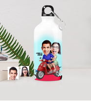BK Gift Kişiye Özel Sevgililer Karikatürlü Metal Suluk 500 Ml  10