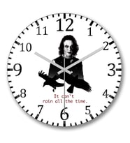 The Crow2 Duvar Saati Bombeli Gercek Cam