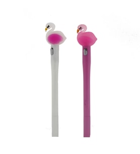 2 Adet Led Işıklı Flamingo Tükenmez Kalem