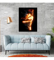 Alev (Flames) Temalı Kanvas Tablo