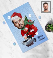 Kişiye Özel Yılbaşı Erkek Karikatürlü A4 99 Parça Puzzle Model-2