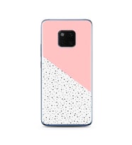 Pembe Puantiye Tasarımlı Süper Şeffaf Silikon Telefon Kılıfı Huawei Mate 20 Pro