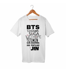 BTS Çocuk Beyaz Tişört