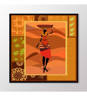 Arty Tablo Afrikalı Kadın Tablo (Karışık)