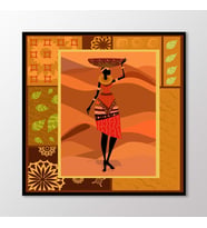 Arty Tablo Afrikalı Kadın Tablo (Karışık)