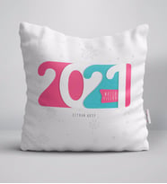 BK Gift Kişiye Özel 2024 Mutlu Yıllar Beyaz Yastık-6