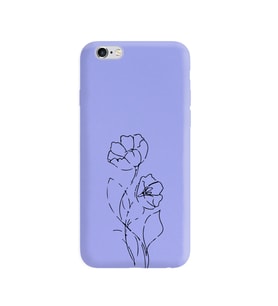 Iphone 6 Çizgi Tasarımlı Mor Lansman Telefon Kılıfı