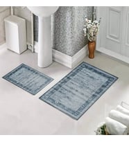 Banyo Halısı Ikili Klozet Takımı Kaymaz Tabanlı (60 xm x 100 cm + 40 cm x 60 cm) 