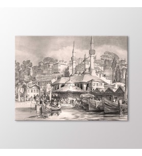 Arty Tablo Üsküdar İskelesi Tablo (Karışık)