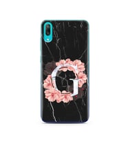 Mermer Çiçekli Harf Tasarım Süper Şeffaf Silikon Telefon Kılıfı Huawei Y7 Pro 20