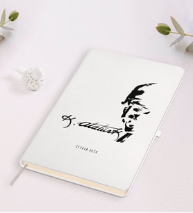 BK Gift Kişiye Özel Atatürk Temalı Beyaz Defter-21