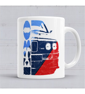 Bmw E30 M Style Kupa Bardak Porselen