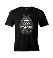 Totoro Siyah Erkek Tshirt
