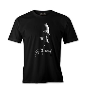 Atatürk - Gazi İmza Siyah Erkek Tshirt