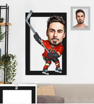 Kişiye Özel Sporcu Karikatürlü 3D Ahşap Tablo 30x47 Bay-3