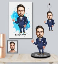 Kişiye Özel Öğretmen Karikatürlü 3 lü Hediye Seti Bay-11