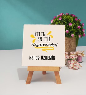 Yılın En İyi Fizyoterapisti Tasarımlı Fizyoterapiste Hediye Fizyoterapist Dekoratif Taş Baskı
