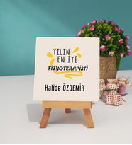 Yılın En İyi Fizyoterapisti Tasarımlı Fizyoterapiste Hediye Fizyoterapist Dekoratif Taş Baskı