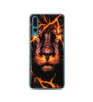 Aslan Neon Tasarım Süper Şeffaf Silikon Telefon Kılıfı Huawei P20 Pro 