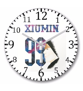 Exo Xiumin 99 Duvar Saati Bombeli Gercek Cam