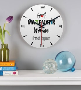 Matematik Öğretmeni Duvar Saati