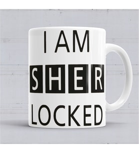 I Am Sher Locked Kupa Bardak Porselen