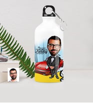 BK Gift Kişiye Özel Bay Patron Karikatürlü Metal Suluk 500 Ml 1