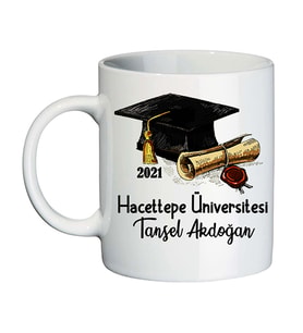 Mezuniyet Hediyesi İsim Baskılı Kişiye Özel Kupa Bardak