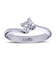 Lova E Renk 0,25 Karat Pırlanta Tektaş Yüzük - 1050080