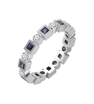 Sirius Pırlanta ve Prenses Kesim Safir Tamtur Yüzük 0704R0334