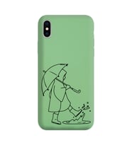 Iphone Xs Max Çizgi Tasarımlı Yeşil Lansman Telefon Kılıfı