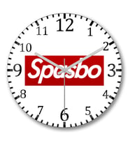 Spasbo Sup Duvar Saati Bombeli Gercek Cam