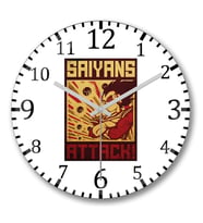 Poster Saiyans Duvar Saati Bombeli Gercek Cam