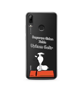 Snoopy Tasarımlı Süper Şeffaf Silikon Telefon Kılıfı Huawei PSmart 2019