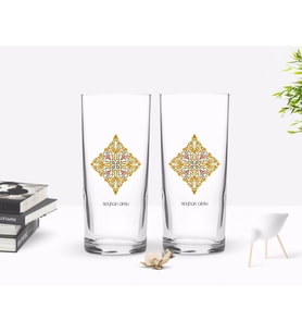 BK Gift Kişiye Özel Renkli Baskılı İsimli İkili Rakı Bardağı Seti-109 (Beyaz)