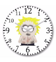 South Park Eric Cartman   Duvar    Saati Bombeli Gercek Cam