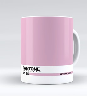 BK Gift Kişiye Özel İsimli Pantone 5155 Beyaz Kupa Bardak