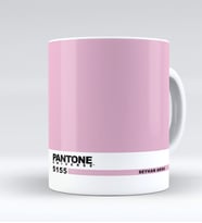 BK Gift Kişiye Özel İsimli Pantone 5155 Beyaz Kupa Bardak