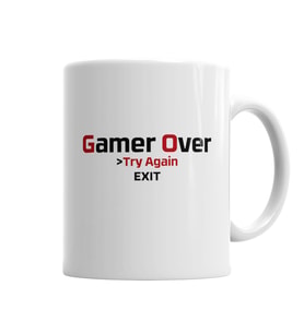 Game Over Kupa Bardak Porselen