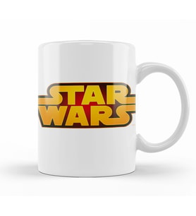 Star Wars Logo Beyaz Zemin Kupa Bardak Porselen