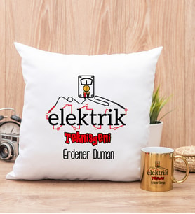 Elektrik Teknisyeni Yastık ve Gold Kupa Bardak