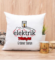 Elektrik Teknisyeni Yastık ve Gold Kupa Bardak
