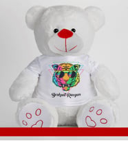Kişiye Özel Peluş Ayıcık 50cm 86795 (Beyaz)