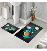 Banyo Halısı Ikili Klozet Takımı Kaymaz Tabanlı (60 xm x 100 cm + 40 cm x 60 cm) 
